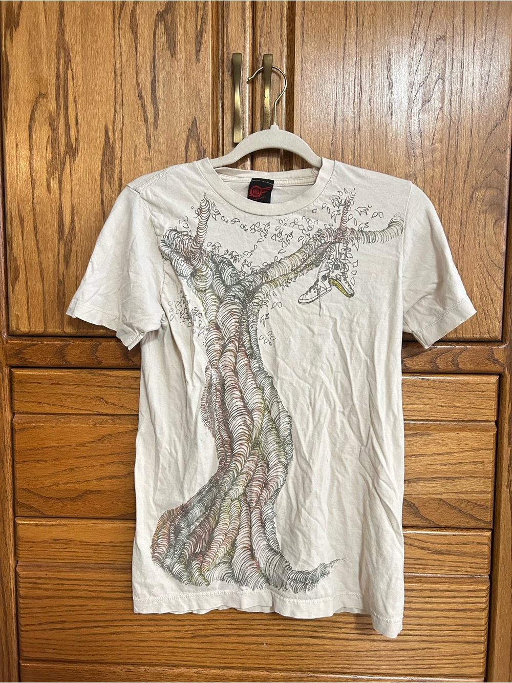 MAD Engine Cream Short-Sleeve Tee with Tree Graphic